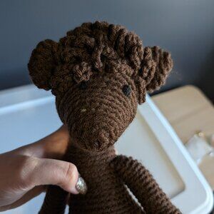 Hand-crocheted llama